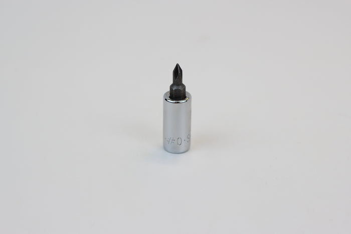 #0 1/4" Drive Phillips Screwdriver Chrome Bit Socket