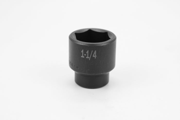 1-1/4" 1/2" Drive 6 Point Standard Fractional Impact Socket