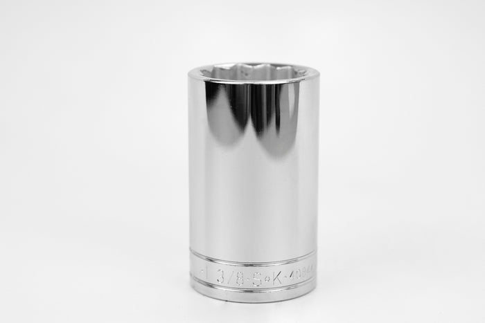 1-3/8" 1/2" Drive 12 Point Fractional Deep Chrome Socket