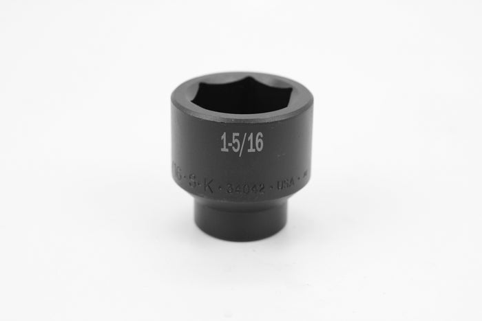 1-5/16" 1/2" Drive 6 Point Standard Fractional Impact Socket