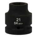 SK85721 - 1" Drive, 6 Point, Shallow Metric Impact Socket, 21mm
