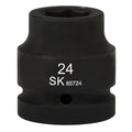 SK85724 - 1" Drive, 6 Point, Shallow Metric Impact Socket, 24mm