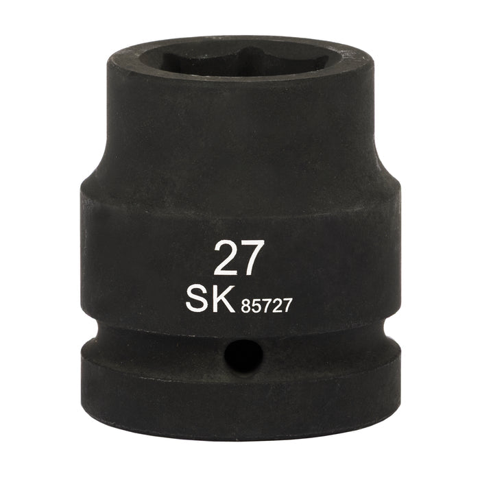 SK85727 - 1" Drive, 6 Point, Shallow Metric Impact Socket, 27mm