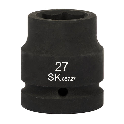 SK85727 - 1" Drive, 6 Point, Shallow Metric Impact Socket, 27mm