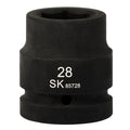SK85728 - 1" Drive, 6 Point, Shallow Metric Impact Socket, 28mm