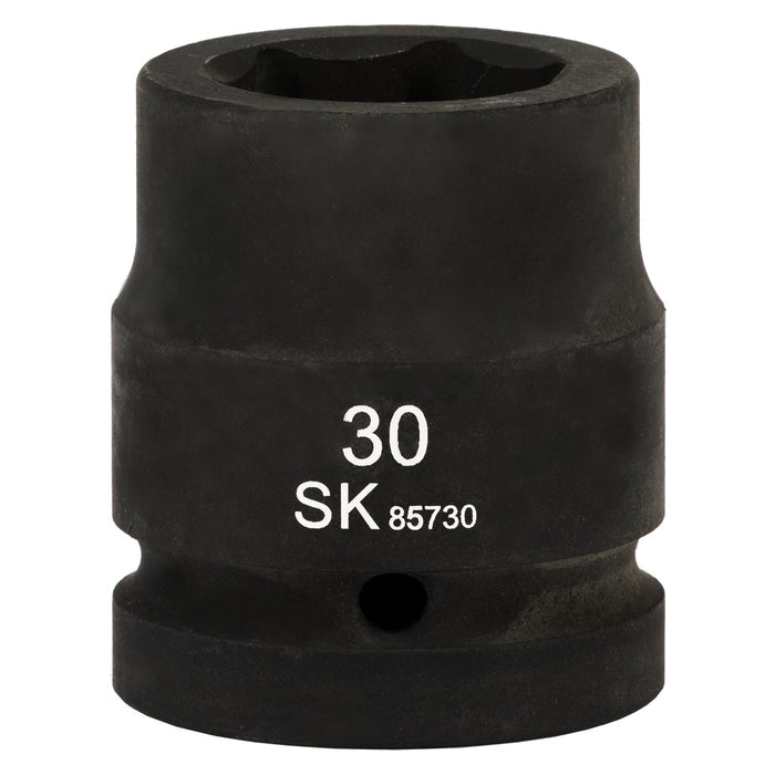 SK85730 - 1" Drive, 6 Point, Shallow Metric Impact Socket, 30mm