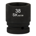SK85738 - 1" Drive, 6 Point, Shallow Metric Impact Socket, 38mm