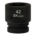SK85742 - 1" Drive, 6 Point, Shallow Metric Impact Socket, 42mm