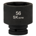 SK85756 - 1" Drive, 6 Point, Shallow Metric Impact Socket, 56mm