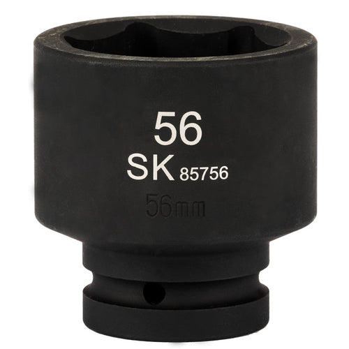 SK85756 - 1" Drive, 6 Point, Shallow Metric Impact Socket, 56mm