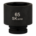 SK85765 - 1" Drive, 6 Point, Shallow Metric Impact Socket, 65mm