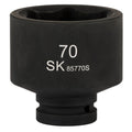 SK85770S - 1" Drive, 6 Point, Shallow Metric Impact Socket, 70mm