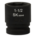 SK85648 - 1" Drive, 6 Point, Shallow SAE Impact Socket, 1-1/2"