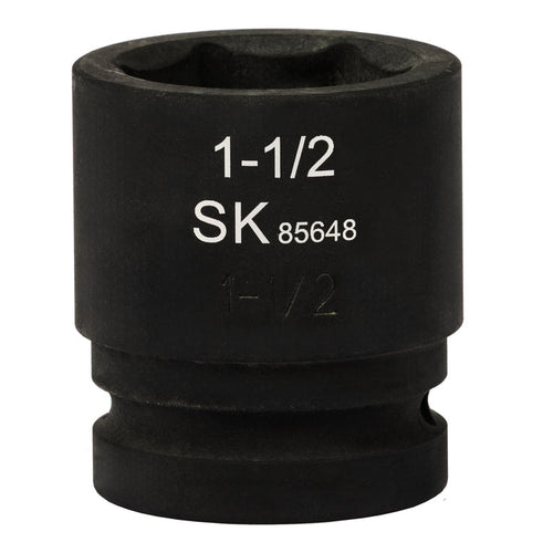 SK85648 - 1" Drive, 6 Point, Shallow SAE Impact Socket, 1-1/2"