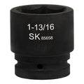 SK85658 - 1" Drive, 6 Point, Shallow SAE Impact Socket, 1-13/16"