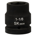 SK85636 - 1" Drive, 6 Point, Shallow SAE Impact Socket, 1-1/8"