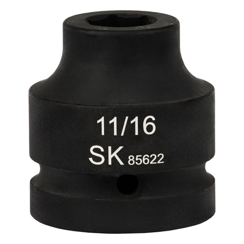 SK85622 - 1" Drive, 6 Point, Shallow SAE Impact Socket, 11/16"