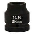 SK85630 - 1" Drive, 6 Point, Shallow SAE Impact Socket, 15/16"
