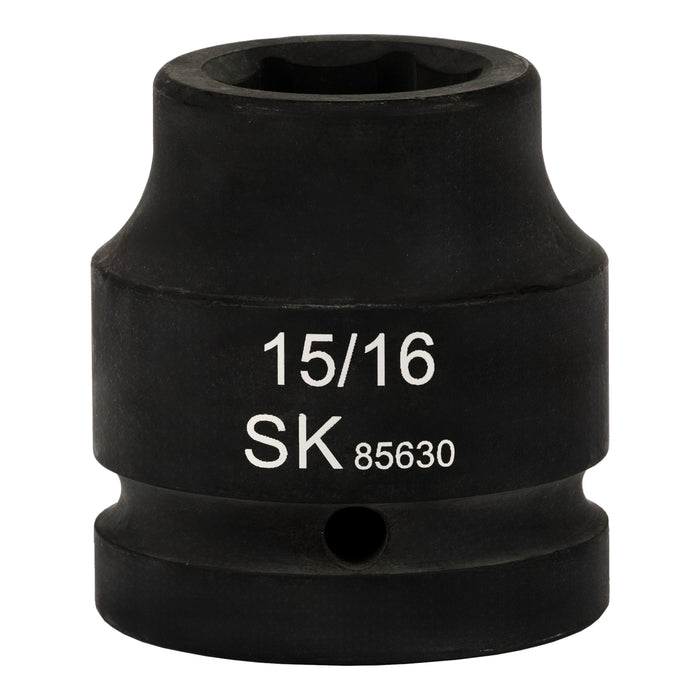 SK85630 - 1" Drive, 6 Point, Shallow SAE Impact Socket, 15/16"