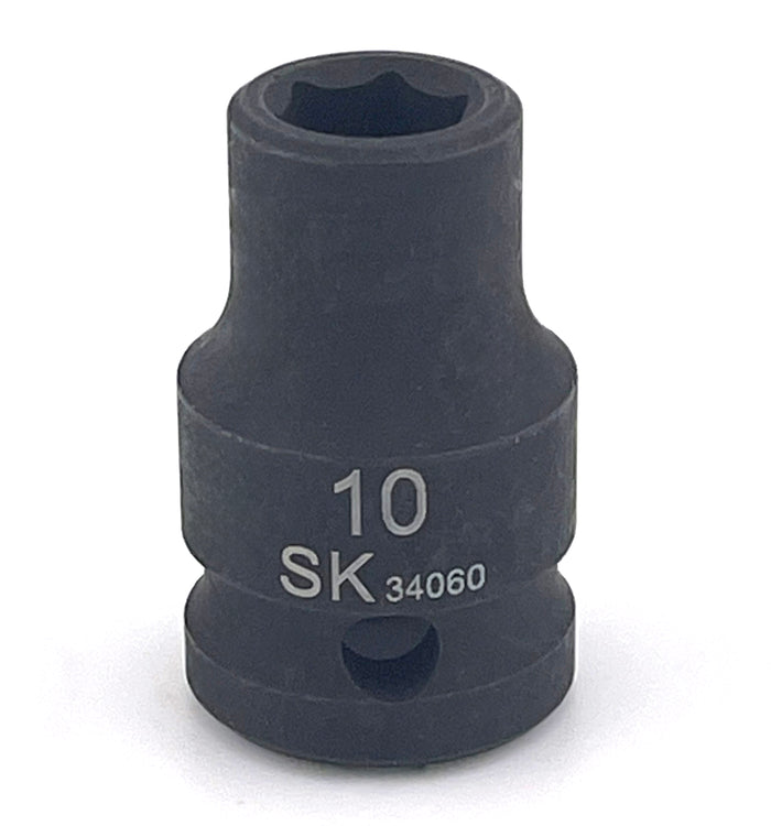 10 mm 1/2" Drive 6 Point Standard Metric Impact Socket