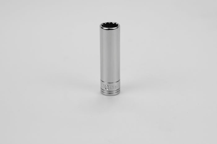 10 mm 1/4" Drive 12 Point Metric Deep Chrome Socket