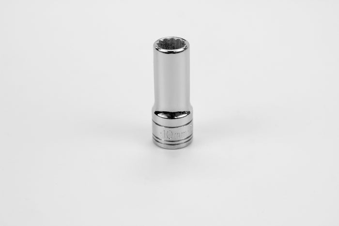 10 mm 3/8" Drive 12 Point Metric Deep Chrome Socket