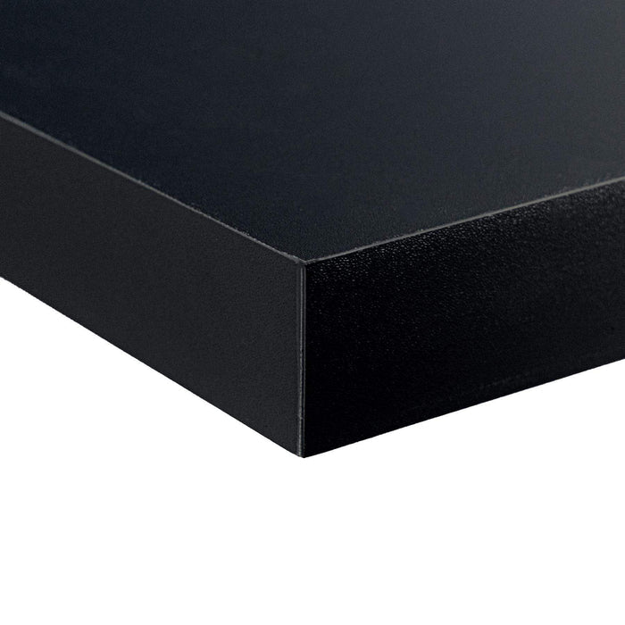 100cm Black Modern Floating Shelves - Pack of Two