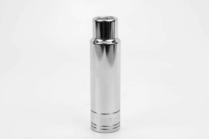 11 mm 1/2" Drive 6 Point Metric Deep Chrome Socket