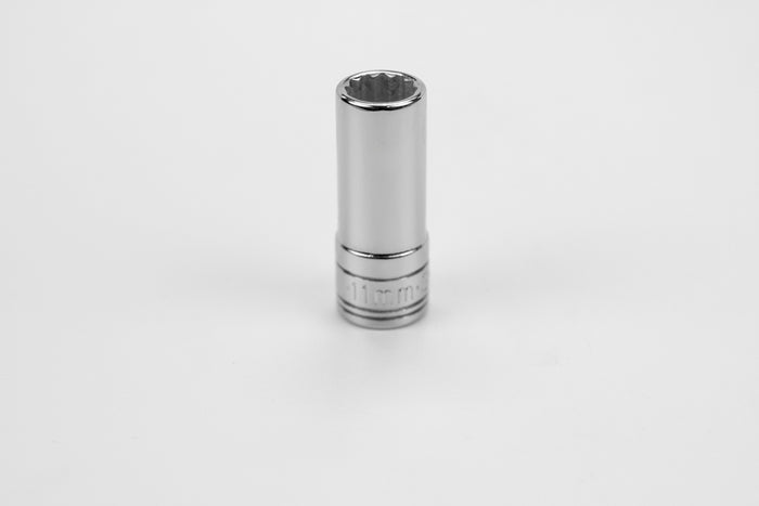 11 mm 3/8" Drive 12 Point Metric Deep Chrome Socket