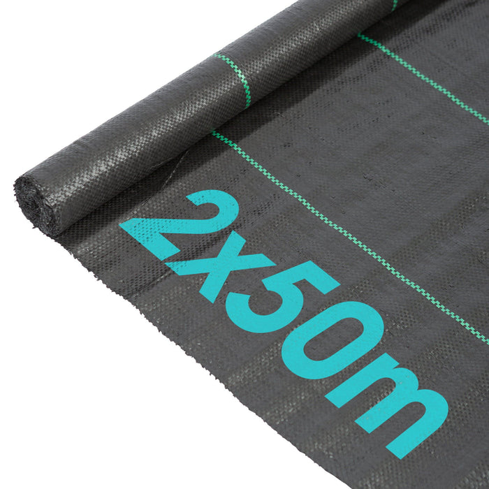 110gsm Weed Control Membrane - 2m x 50m Total (2 Rolls)