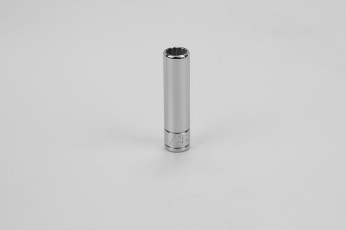 11/32" 1/4" Drive 12 Point Fractional Deep Chrome Socket