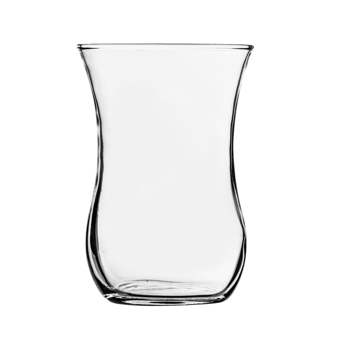 115ml Klasik Glass Turkish Tea Cups & Saucers - 6 Sets