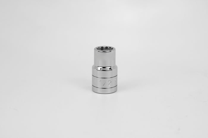 1/2" 1/2" Drive 12 Point Fractional Standard Chrome Socket
