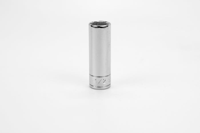 1/2" 1/4" Drive 6 Point Fractional Deep Chrome Socket