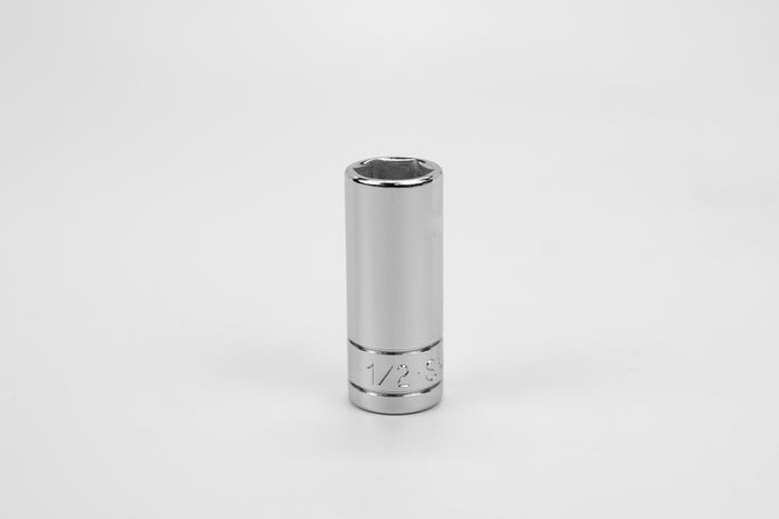 1/2" 3/8" Drive 6 Point Fractional Deep Chrome Socket
