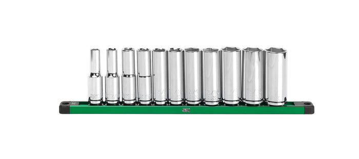 SK01348 - 1/2" Drive, 11 Piece, 6 Point, SAE, Deep Chrome Socket Set