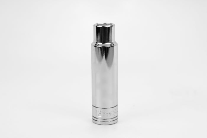12 mm 1/2" Drive 6 Point Metric Deep Chrome Socket