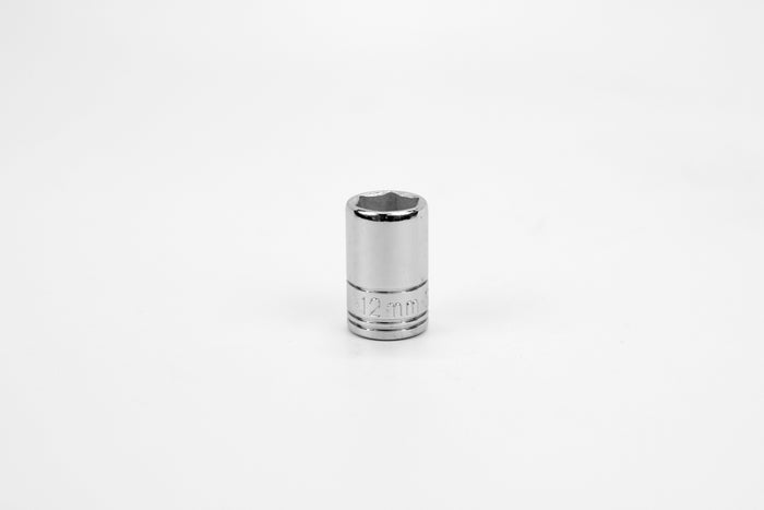 12 mm 3/8" Drive Metric Standard Chrome Socket