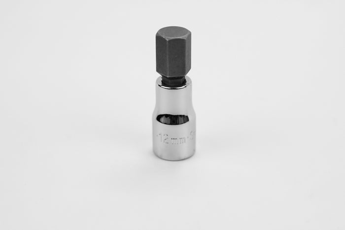 12 mm3/8" Drive Hex Chrome Bit Socket