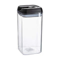 1.2L Black Lid Airtight Flip-Lock Plastic Food Storage Container