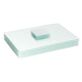 12pc 40cm x 30cm White Glass Placemats & Coasters Set