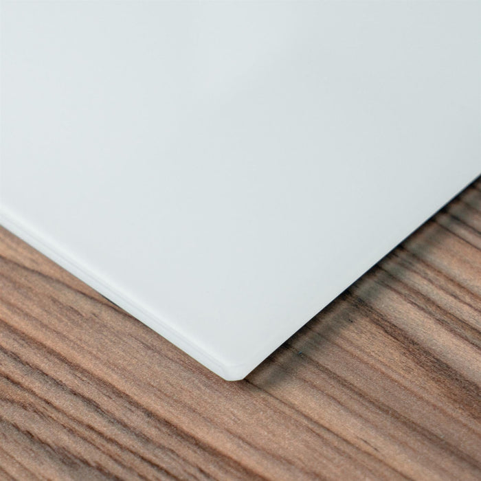 12pc 40cm x 30cm White Glass Placemats & Coasters Set