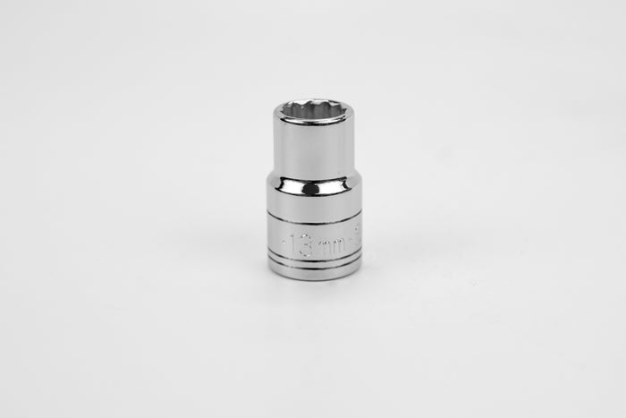 13 mm 1/2" Drive 12 Point Metric Standard Chrome Socket