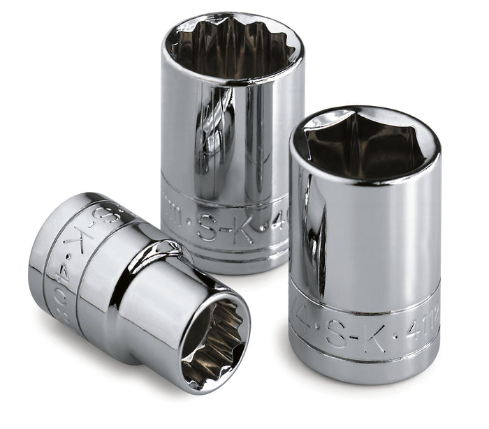 13 mm 3/8" Drive 12 Point Metric Standard Chrome Socket