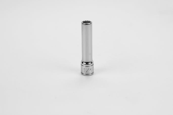 1/4" 1/4" Drive 12 Point Fractional Deep Chrome Socket
