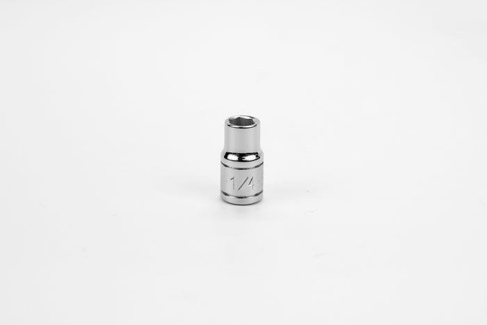 1/4" 1/4" Drive 6 Point Fractional Standard Chrome Socket