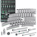 SK01321-216P - 1/4" & 3/8" Drive, 105 Piece, 6 Point, Shallow & Deep, SAE & Metric Chrome Socket Set