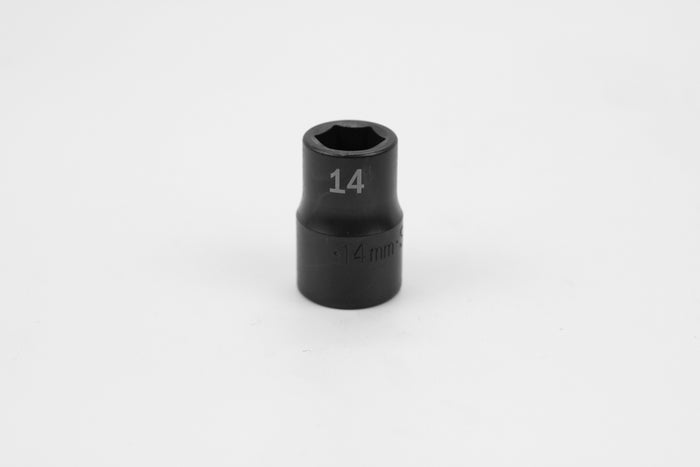 14 mm 1/2" Drive 6 Point Standard Metric Impact Socket