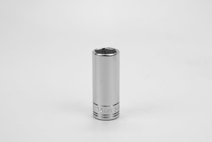 14 mm 3/8" Drive 6 Point Metric Deep Chome Socket