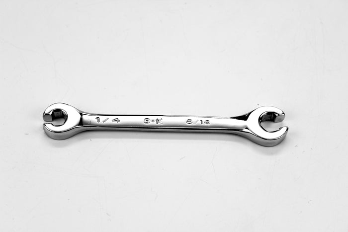 1/4" x 5/16" Fractional Regular Flare Nut Chrome Wrench
